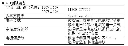 直流电源的测试与规范